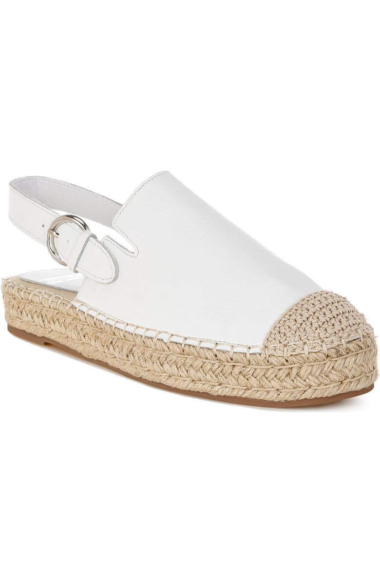 Rag & Co Azula Espadrille Slingback Flat, Main, color, White