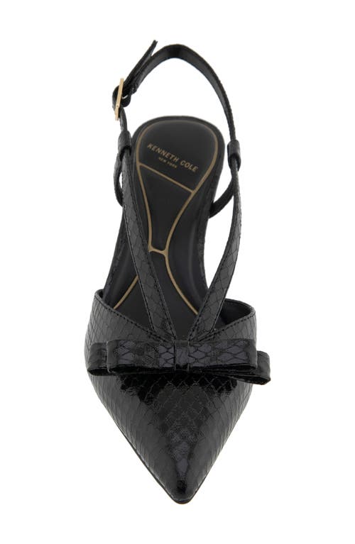 Kenneth Cole Umayra Slingback Pointed Toe Pump In Black Snake