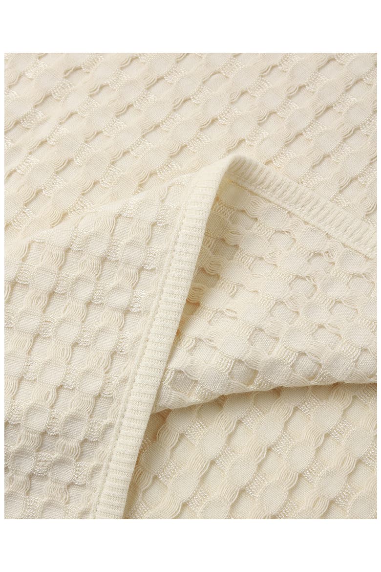 Waffle Knit Baby Blanket, Alternate, color, NATURAL