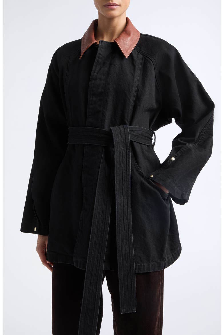 Sweep Belted Cotton Coat, Alternate, color, DUSK WASH TAN
