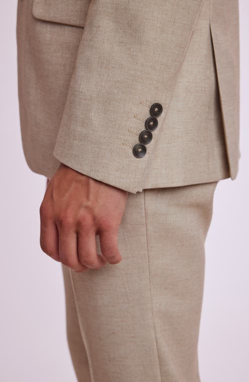 Paisley & Gray Ashton Slim Fit Linen-blend Jacket In Neutral
