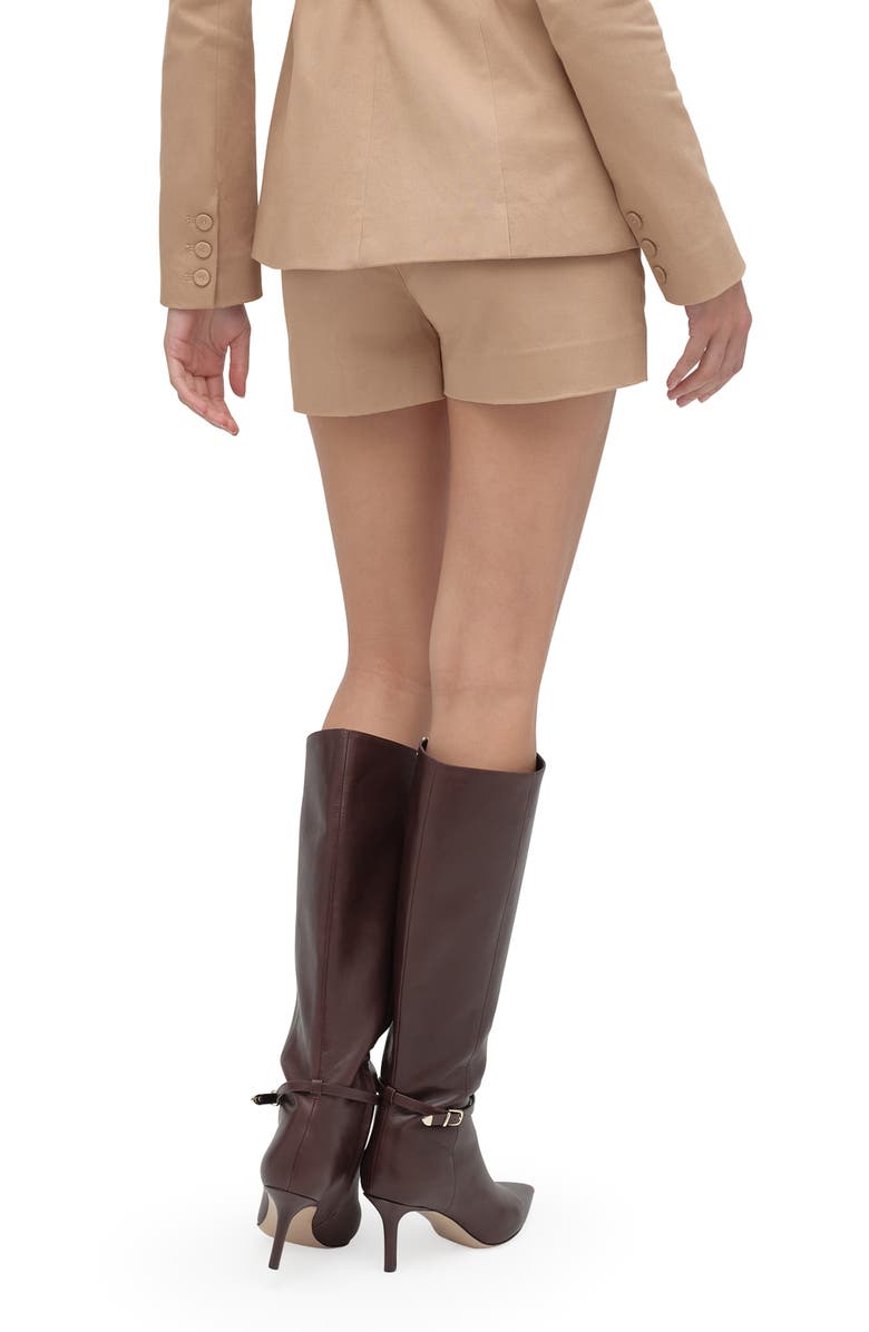 Favorite Daughter Stretch Cotton Blend Twill Shorts, Alternate, color, Beige