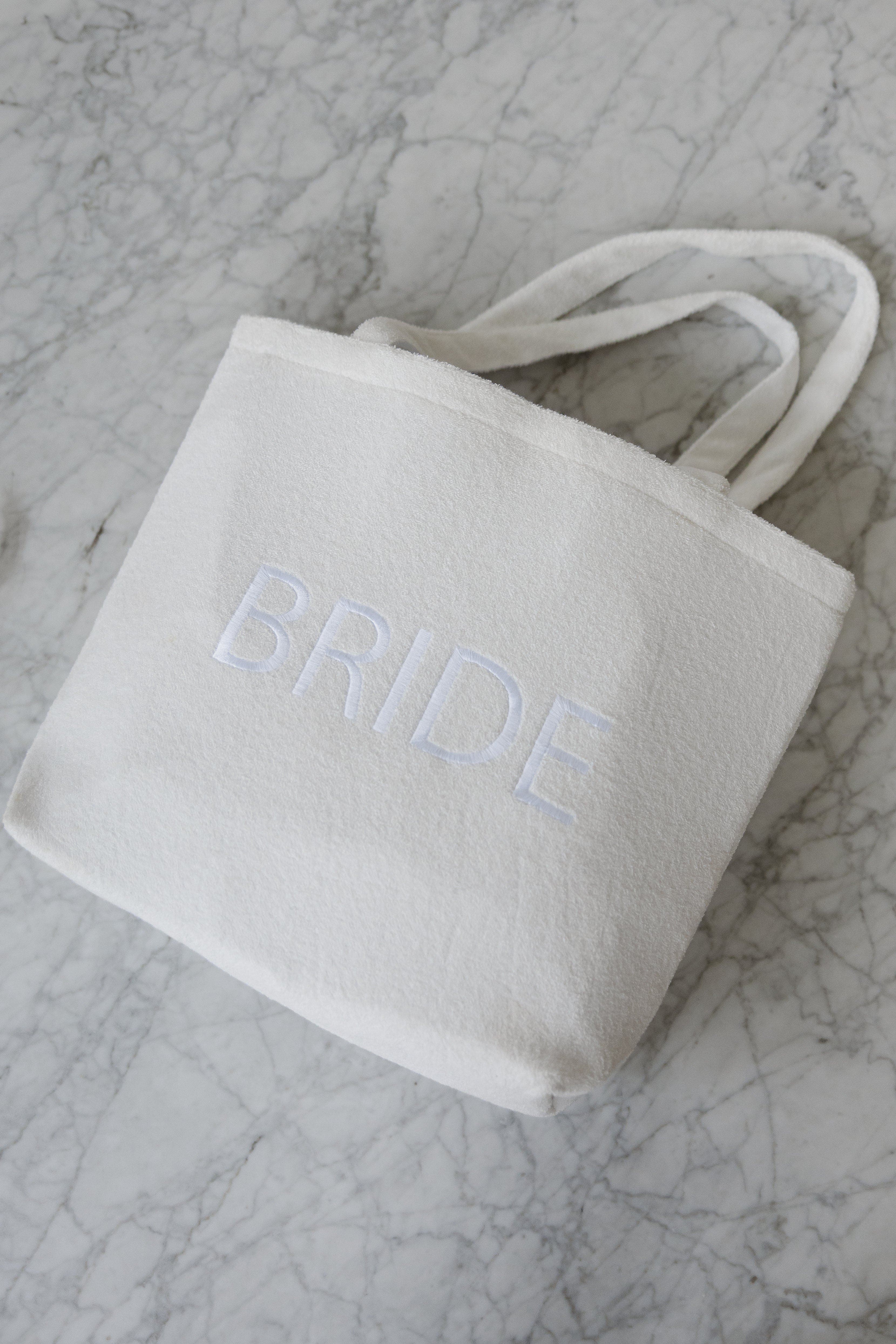 Wedding Day Terry Tote, Main, color, White