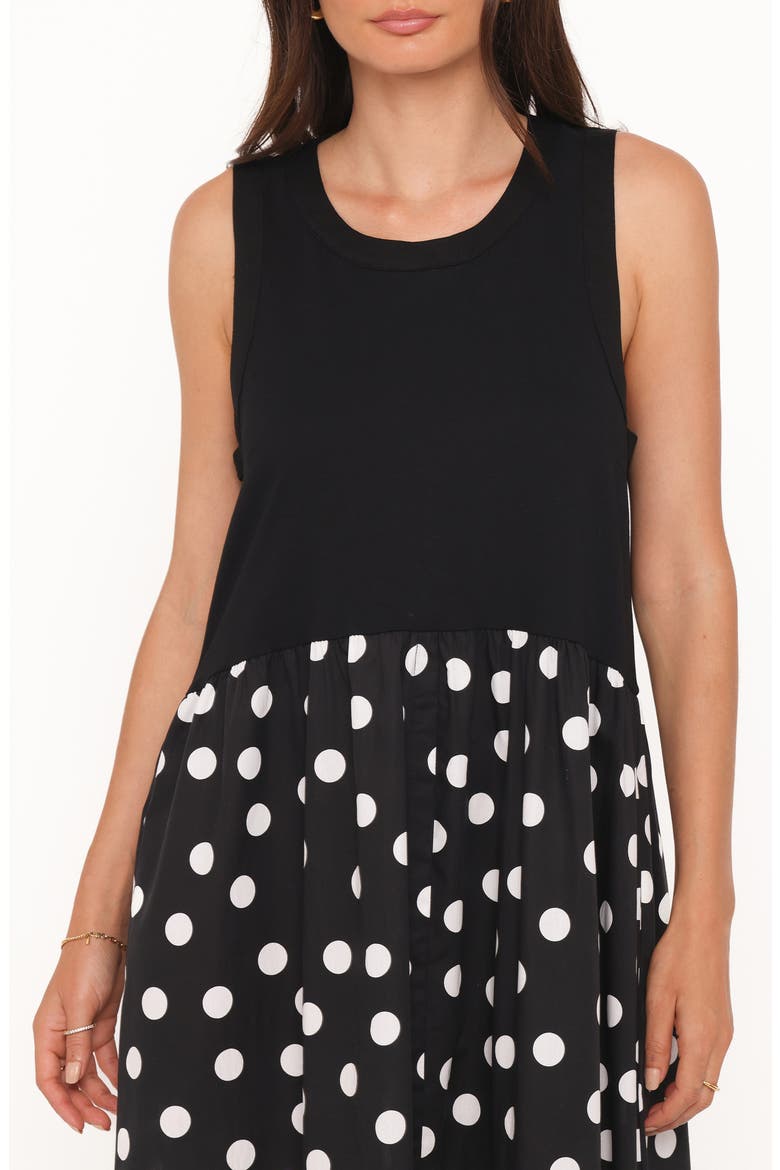 Glenda Polka Dot Maxi Dress, Alternate, color, BLACK POLKA DOT