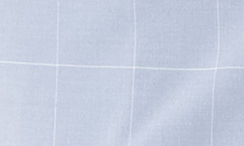 Victor Emmanuel Vince Flat Front Windowpane Check Stretch Dress Pants In Blue