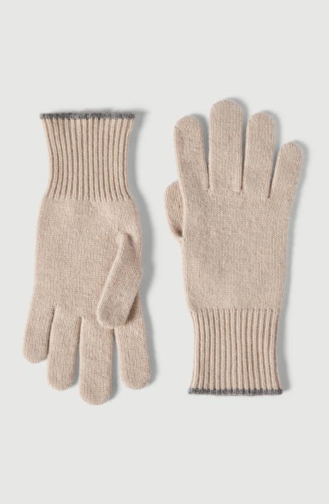 Cashmere knit gloves