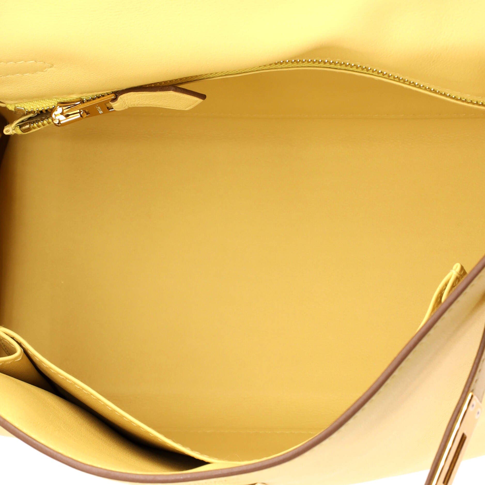 Pre-Owned Hermes Kelly Handbag Yellow Swift with Gold Hardware 25, Alternate, color, Jaune Poussin