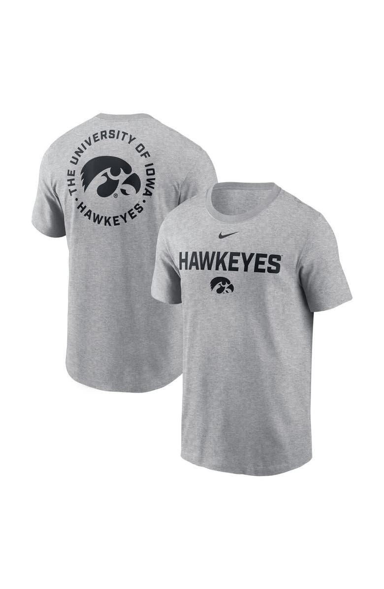 Nike Men's Nike Heather Gray Iowa Hawkeyes Campus 2-Hit T-Shirt, Main, color, Heather Gray