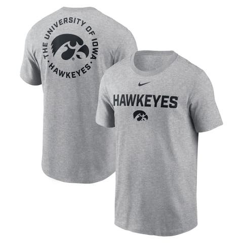 Men's Nike Heather Gray Iowa Hawkeyes Campus 2-Hit T-Shirt