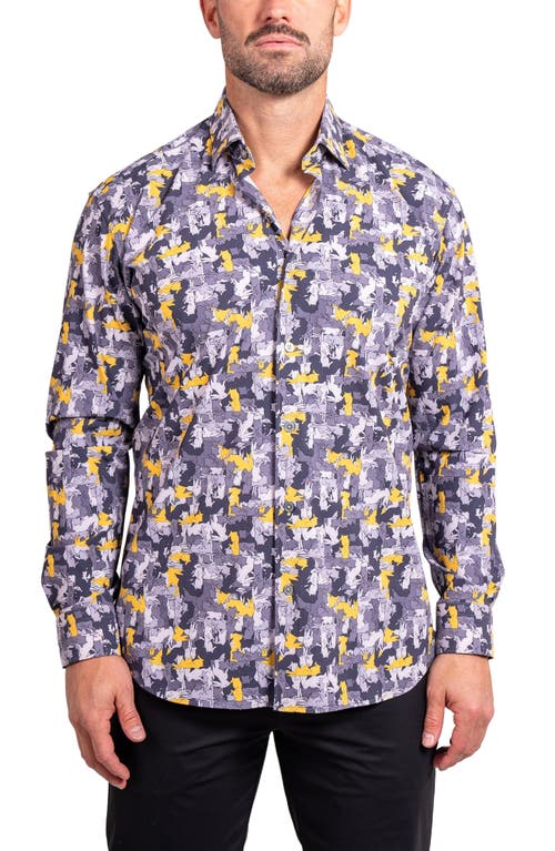 Maceoo Fibonacci Ascension Contemporary Fit Button-up Shirt In Multi