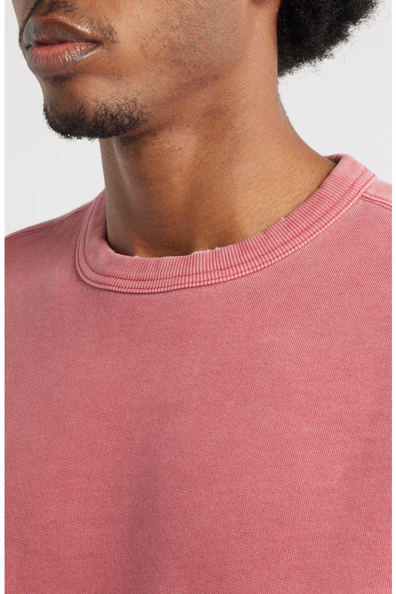 Torion Distressed Sweatshirt, Alternate, color, MARSALA (GRIND WASH)