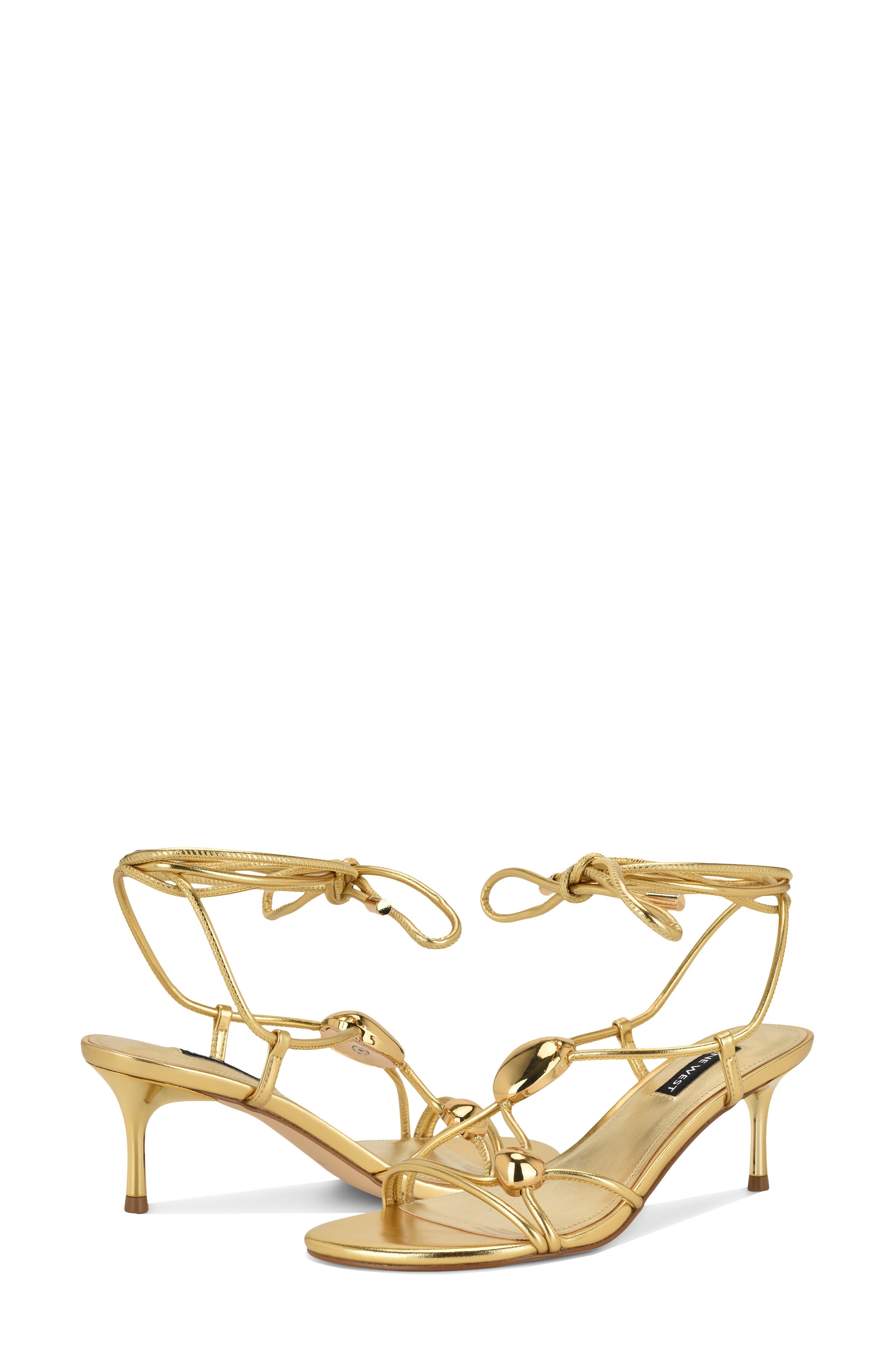 Greska Ankle Wrap Sandal, Alternate, color, GOLD