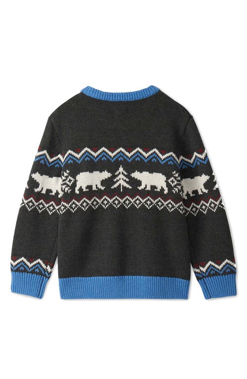 Hatley Kids' Polar Bear Crewneck Sweater In Gray