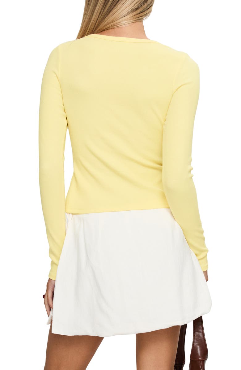 Princess Polly Passoni Lemon Cardigan, Alternate, color, Lemon