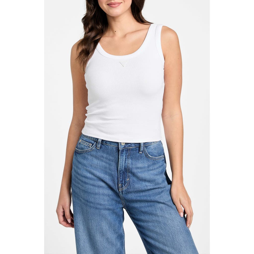 Guess Triangle Logo Patch Rib Tank