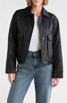 Michael Kors Short Barn Bomber Jacket