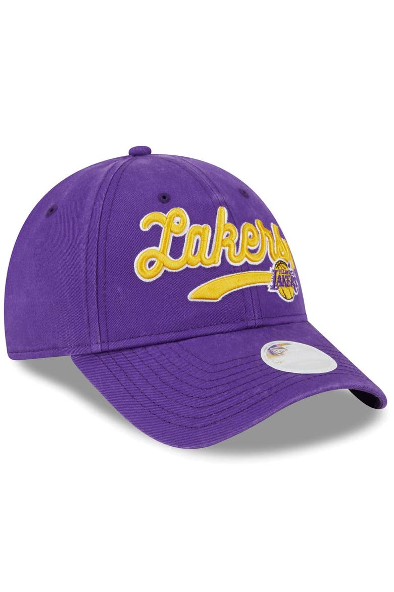 Women's New Era Purple Los Angeles Lakers Cheer Tailsweep 9FORTY Adjustable Hat, Alternate, color, Purple