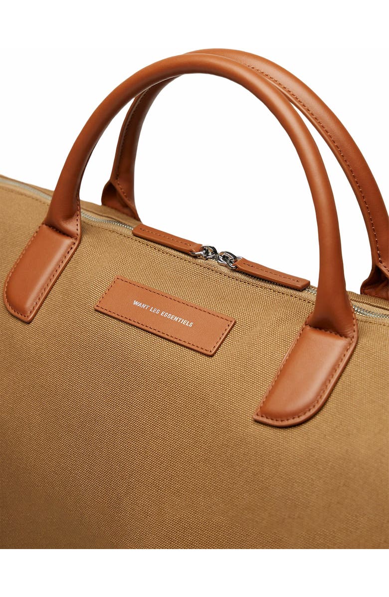 Want Les Essentiels Hartsfield Organic Cotton Canvas Weekender Bag, Alternate, color, Dark Camel