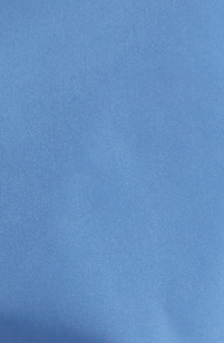 Moncler Logo Patch Swim Trunks, Alternate, color, Blue Jasper