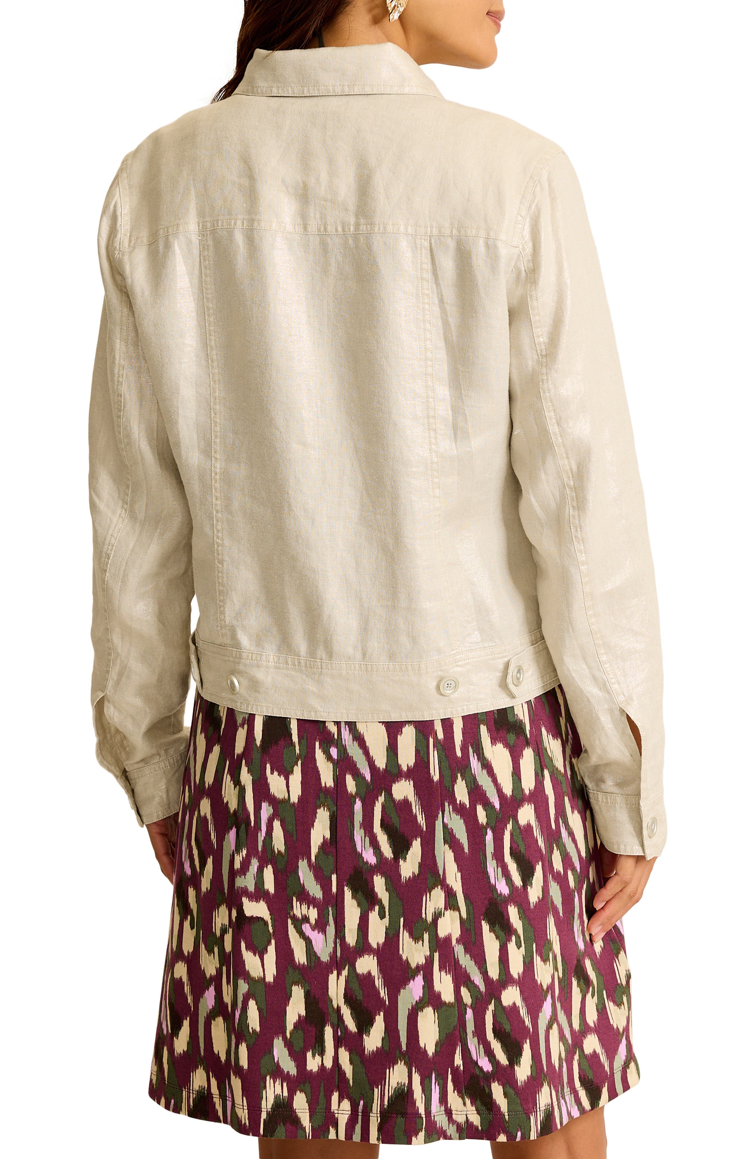 Two Palms Shimmer Linen Jacket - image 2