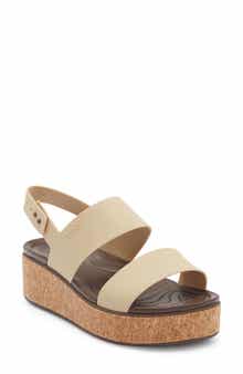 CROCS Brooklyn Cork Low Platform Wedge Sandal