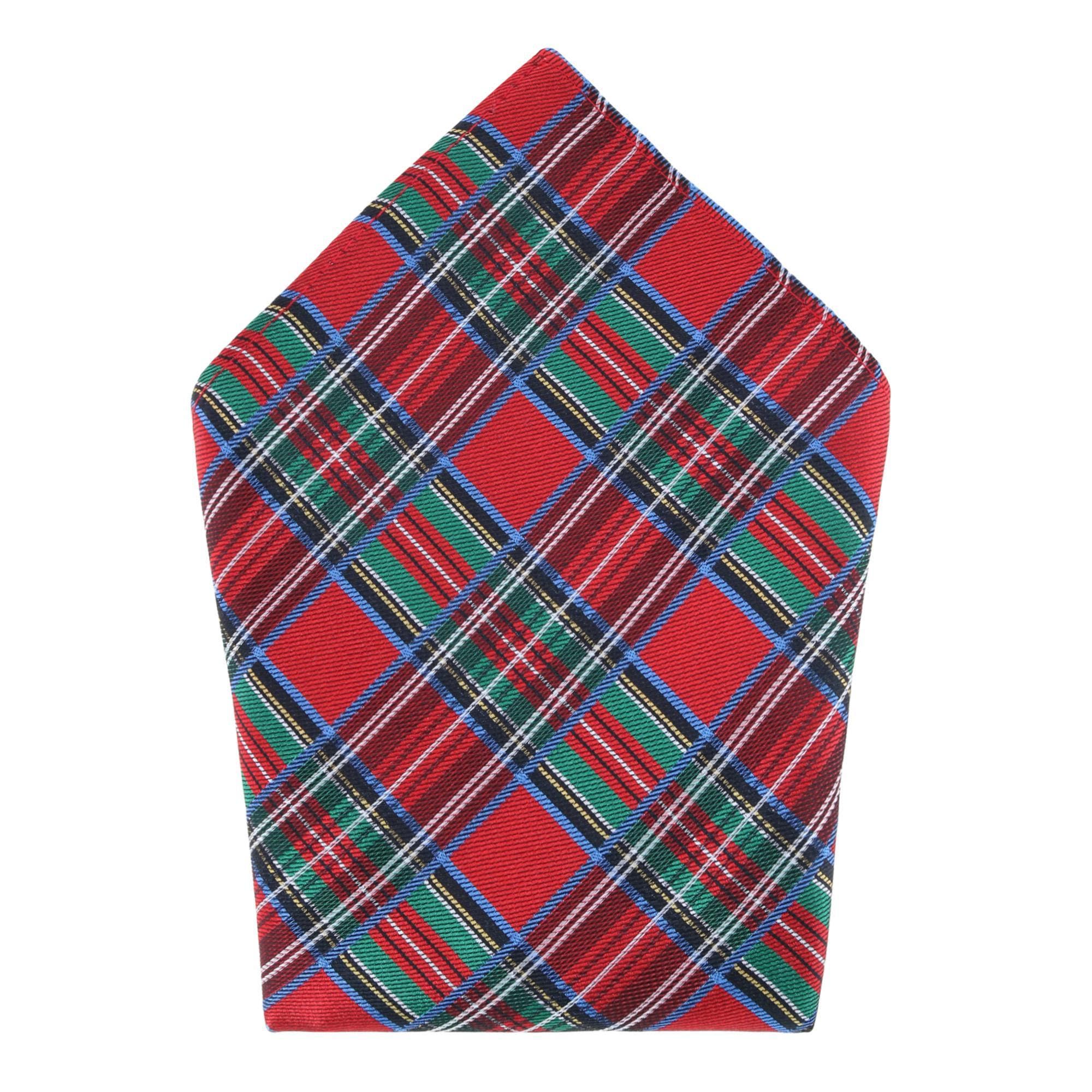Trafalgar Nicholas Tartan Plaid Silk Pocket Square 