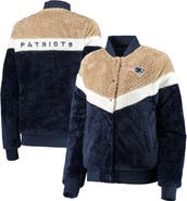 G-III 4HER BY CARL BANKS Women's G-III 4Her by Carl Banks Navy/Cream New England Patriots Riot Squad Sherpa Full-Snap Jacket