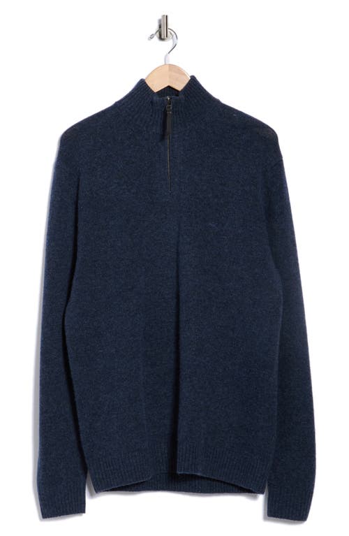 Rodd & Gunn Gammons Wool Quarter Zip Sweater In Blue