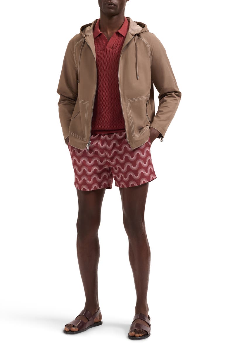 Bugatchi Hooded Jacket, Alternate, color, Tobacco