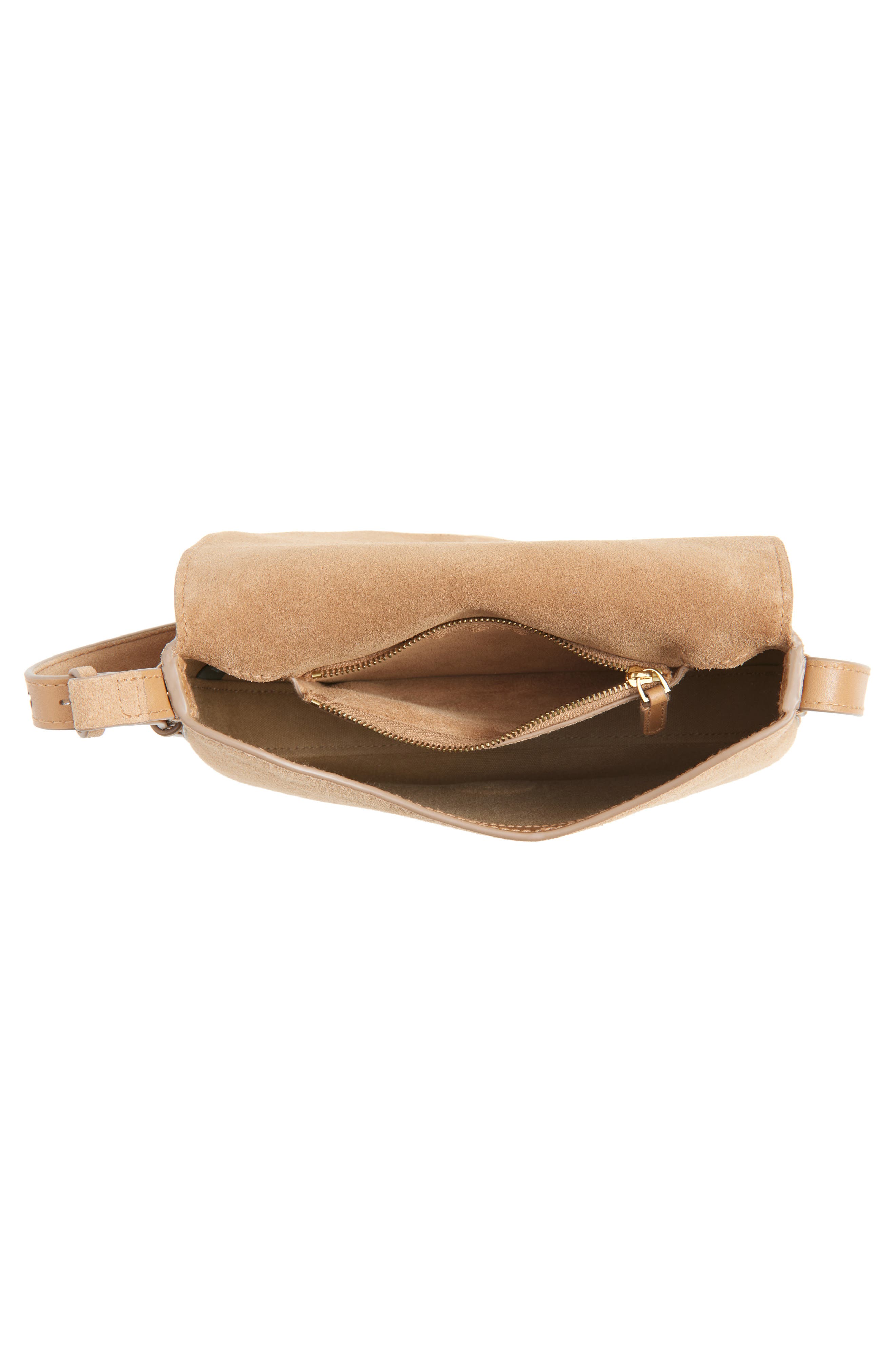 Madewell The Dakota Suede Saddle Bag, Alternate, color, 