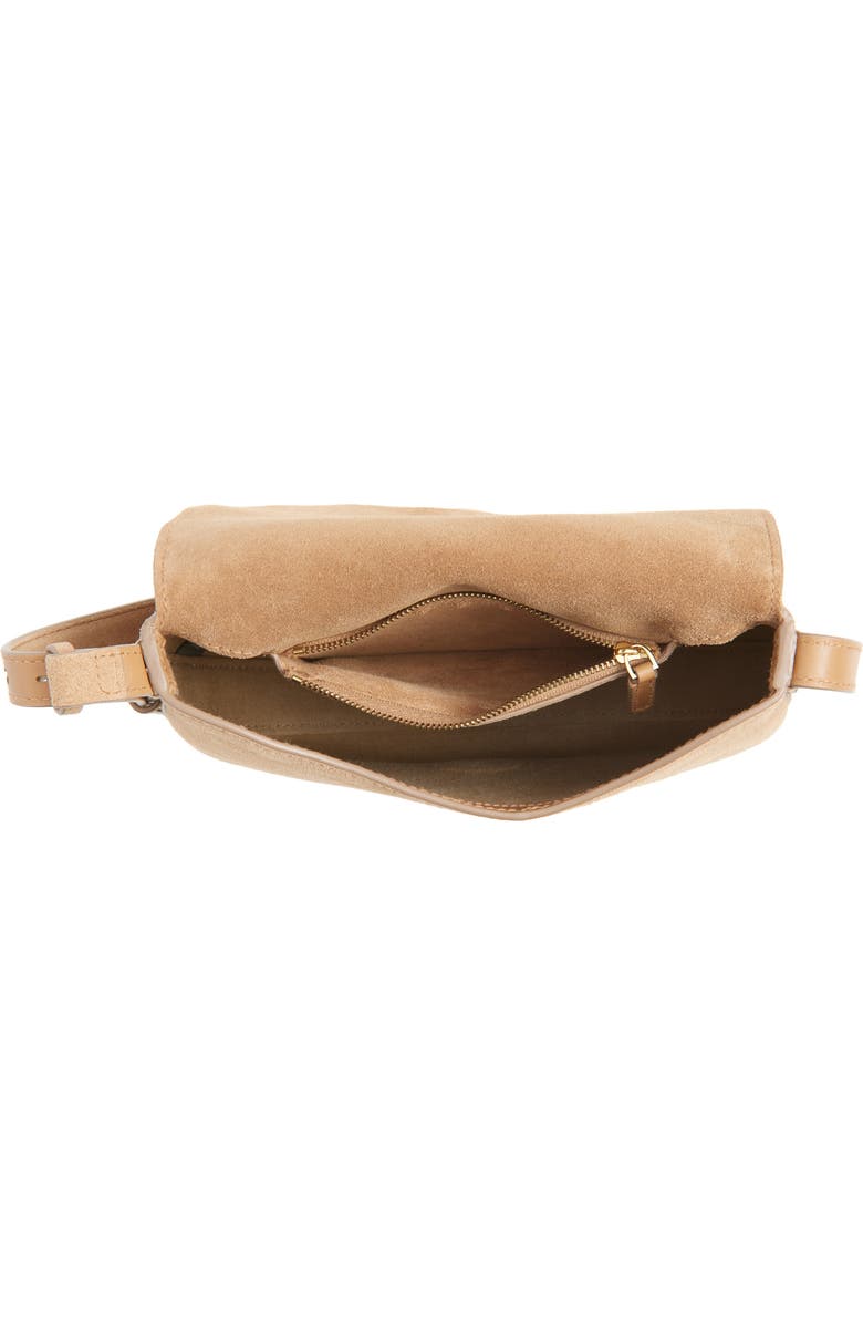 Madewell The Dakota Suede Saddle Bag, Alternate, color,