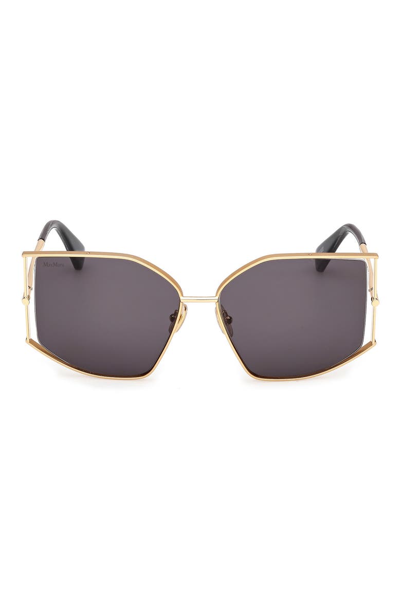 Menton 59mm Cat Eye Sunglasses, Main, color, DEEP GOLD/ BLACK HORN/ SMOKE