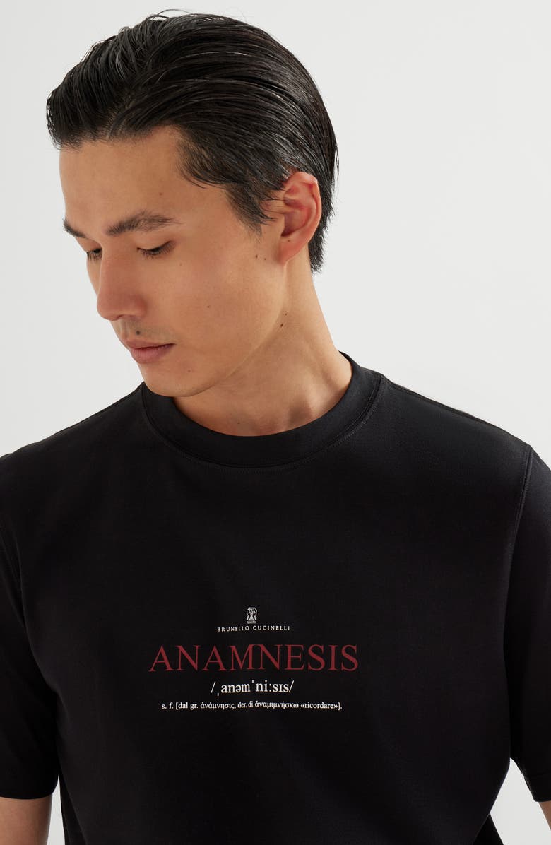 Brunello Cucinelli T-shirt with print, Alternate, color, Black