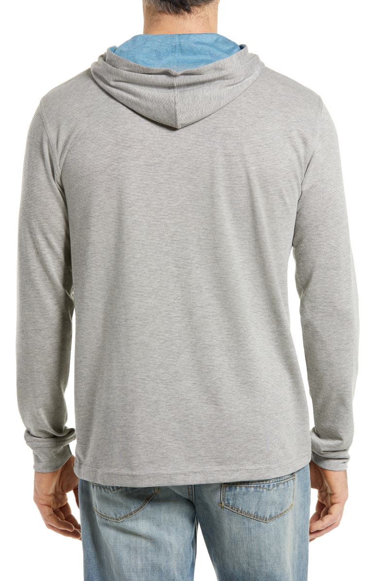 johnnie-O Men's Gunnar Pinstripe Long Sleeve Hooded T-Shirt, Alternate, color, 