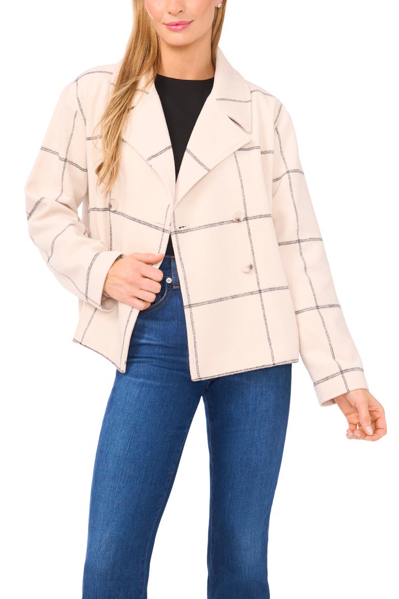Oversize Double Breasted Jacket, Main, color, BIRCH