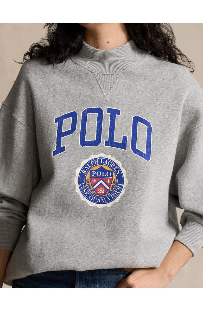 Polo Ralph Lauren Distressed Logo Graphic Sweatshirt, Alternate, color, 
