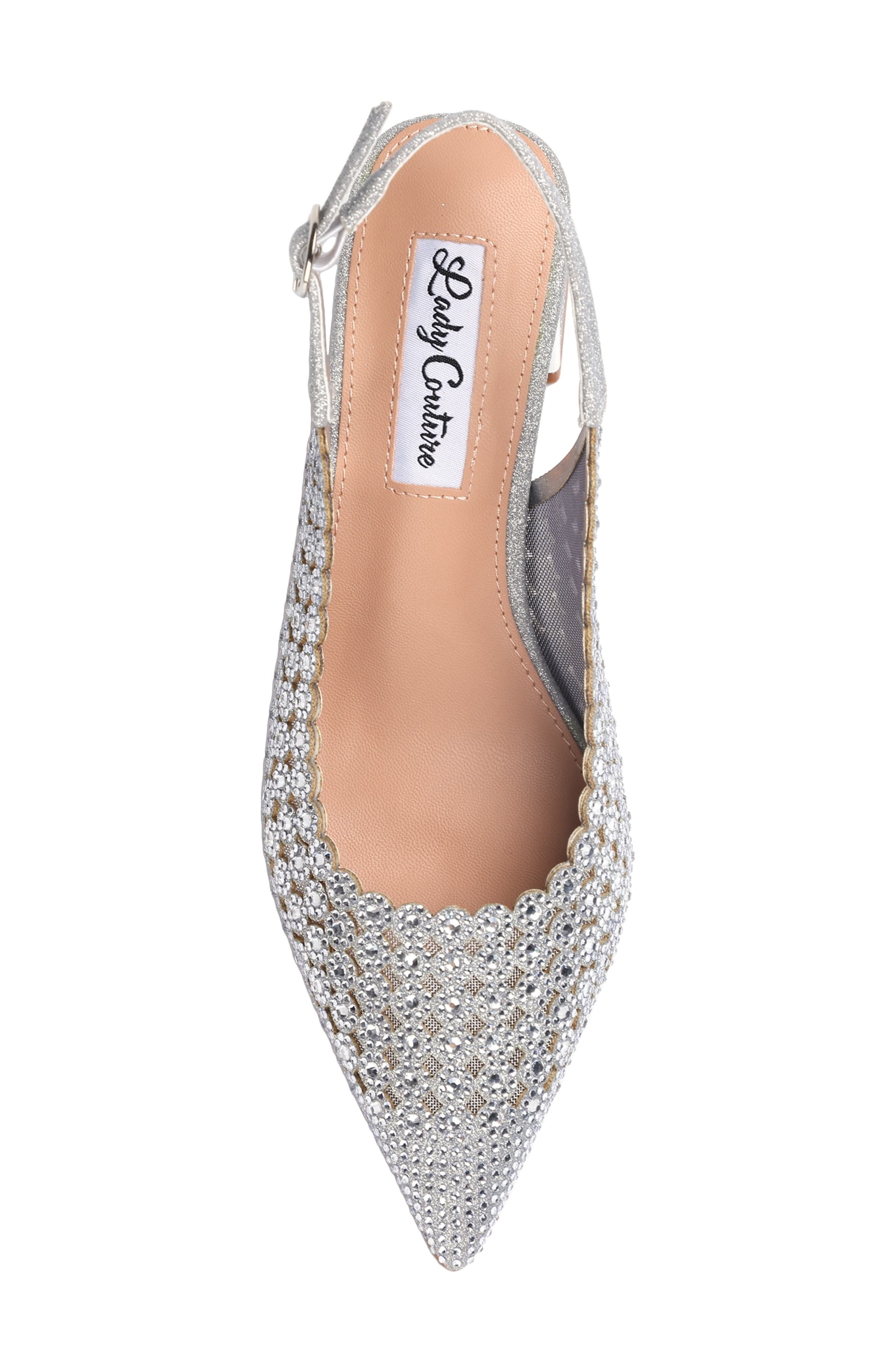 Bonnie Slingback Pointed Toe Pump, Alternate, color, SILVER