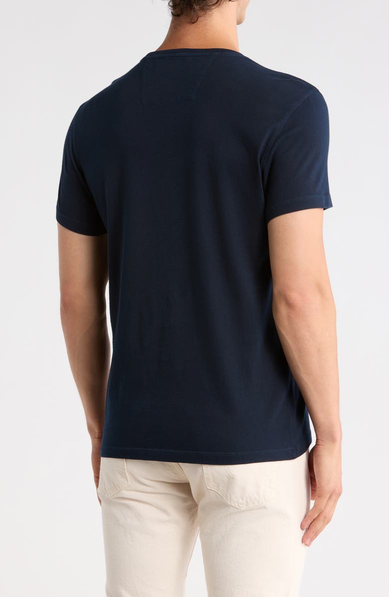 John Varvatos Star Embroidered Cotton T-Shirt, Alternate, color, Navy