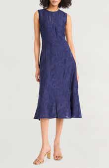 Luxely Jacquard A-Line Midi Dress