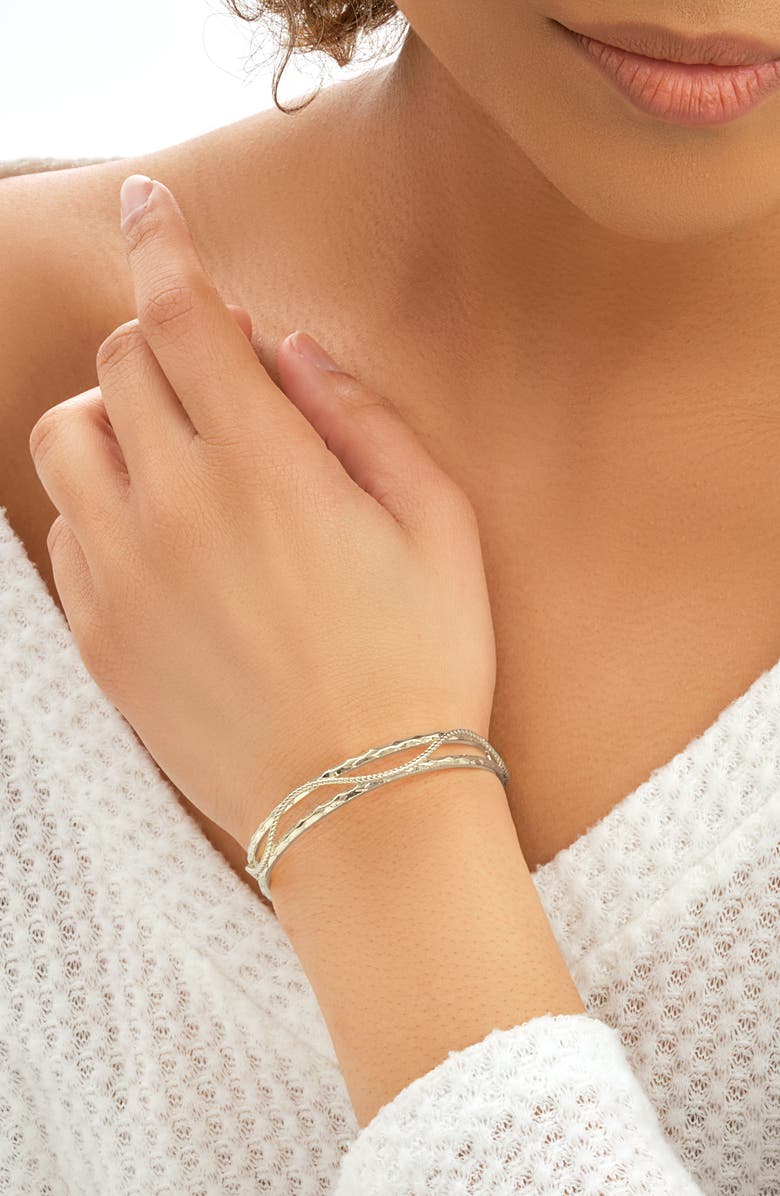 Sterling Forever Fallon Cuff Bracelet, Alternate, color, 