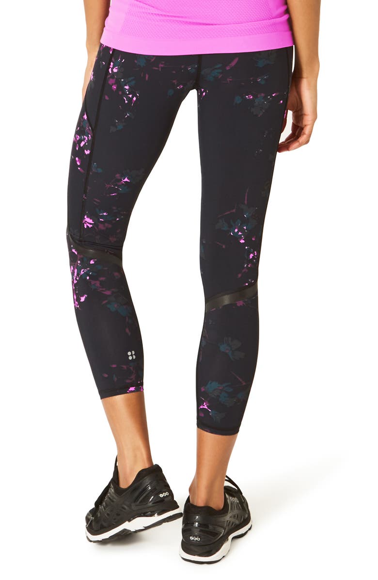 Sweaty Betty Zero Gravity Print Ankle Leggings, Alternate, color, 