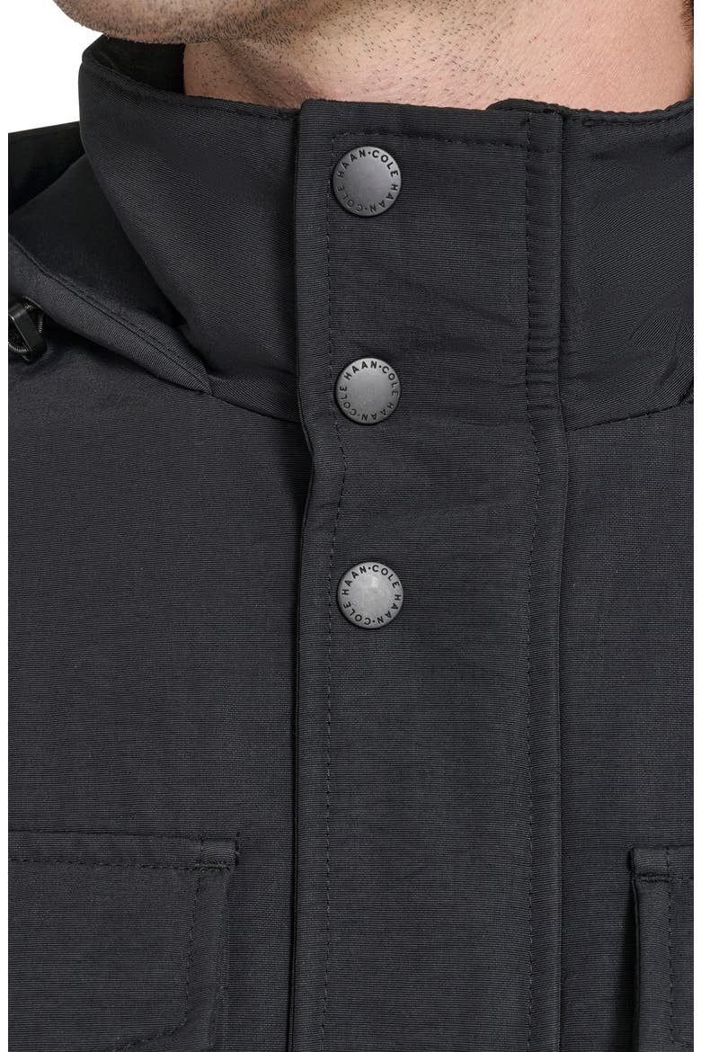 Hooded Waterproof Field Jacket, Alternate, color, BLACK