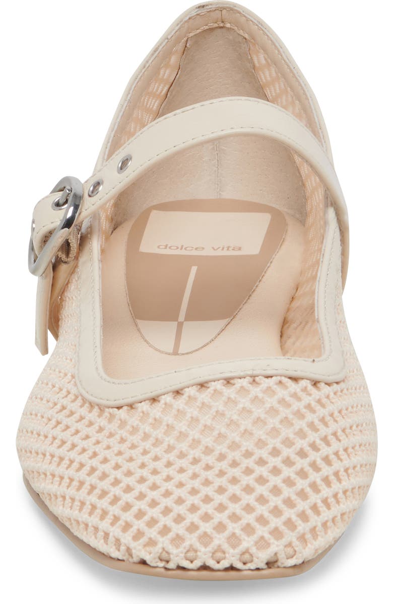 Dolce Vita Rodni Mary Jane Flat, Alternate, color, Creme Woven Mesh