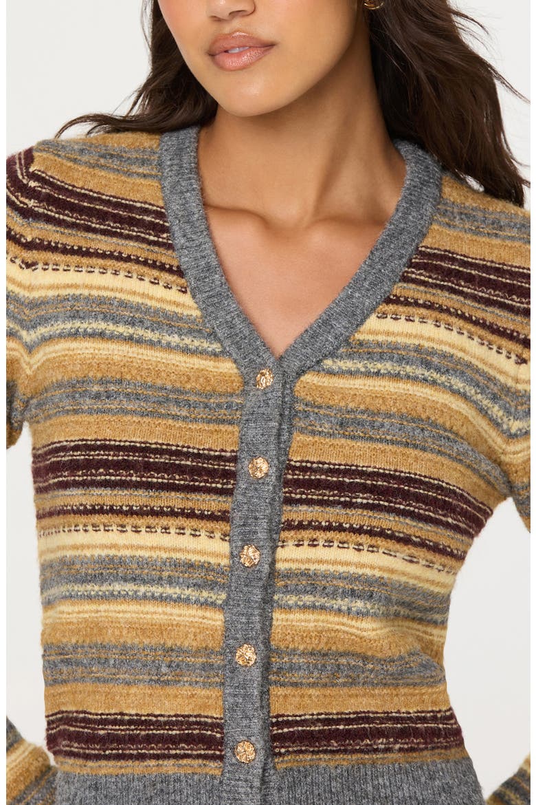 August Stripe Cardigan, Alternate, color, GREY STRIPE