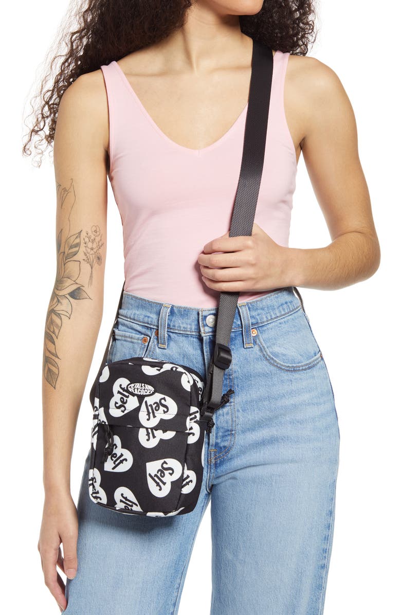 Petals and Peacocks Self Love Heart Crossbody Bag, Alternate, color,