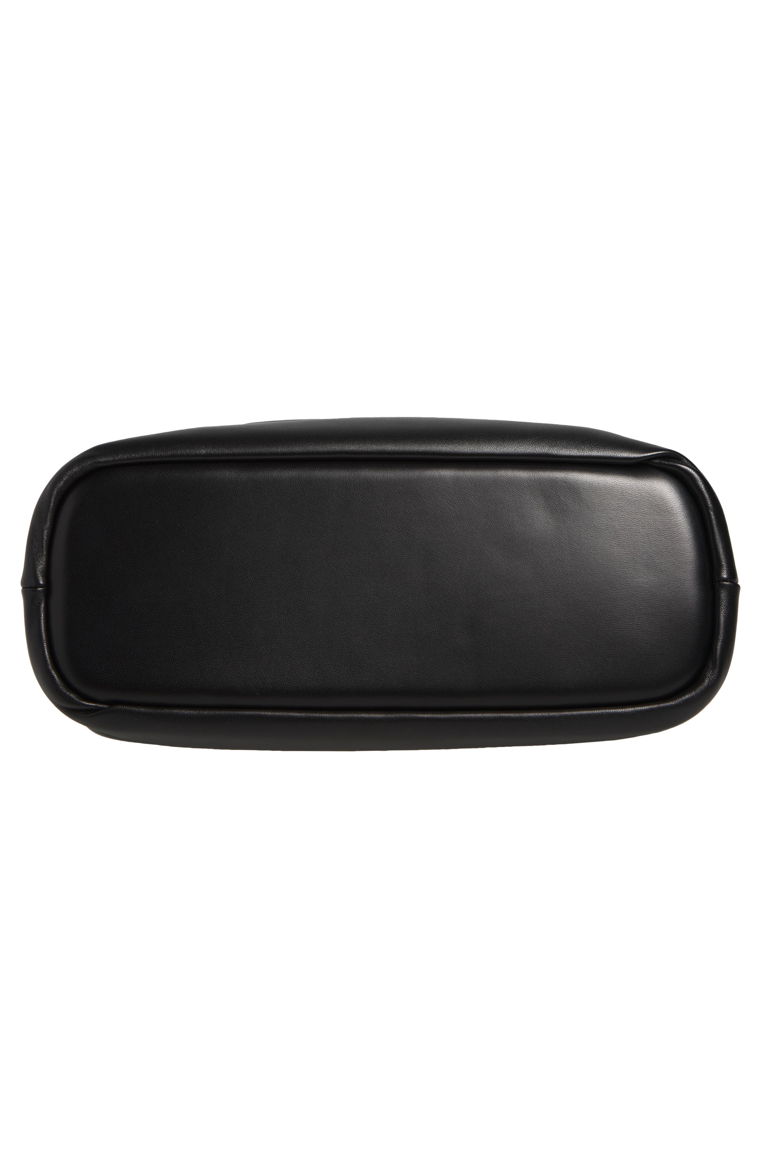 Link Small Leather Shoulder Bag, Alternate, color, BLACK