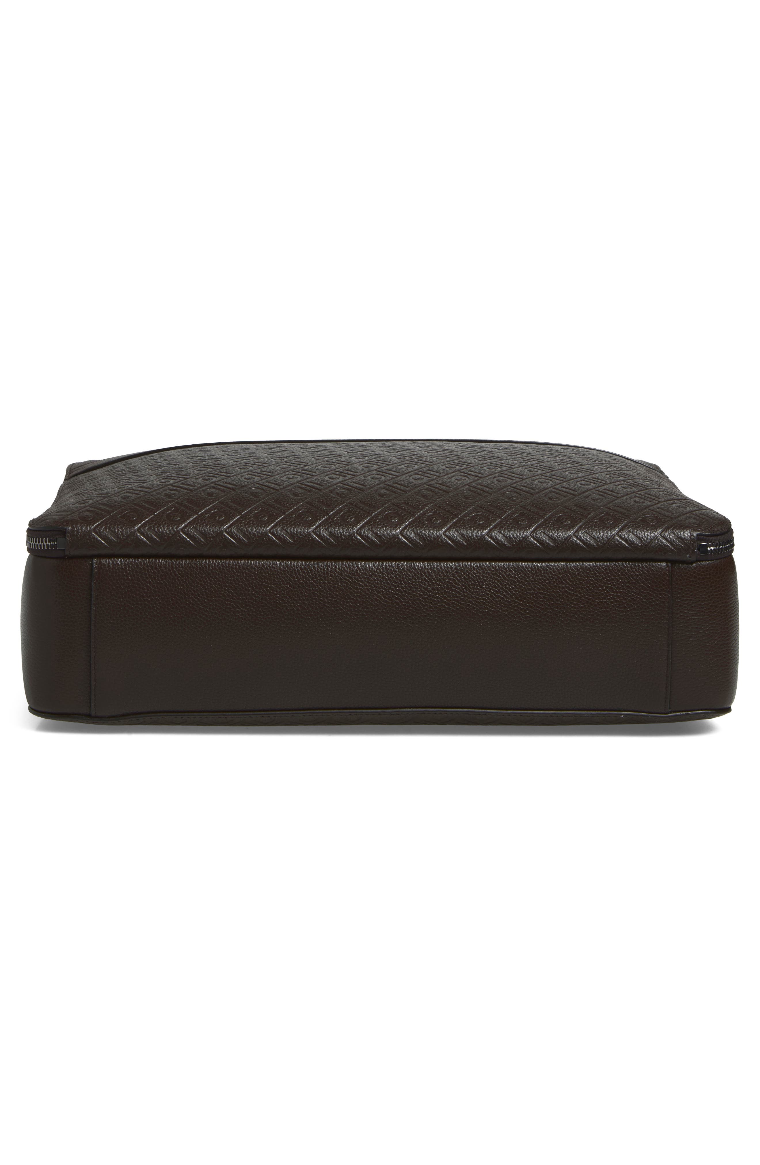 Embossed Monogram Briefcase, Alternate, color, TESTA DI MORO