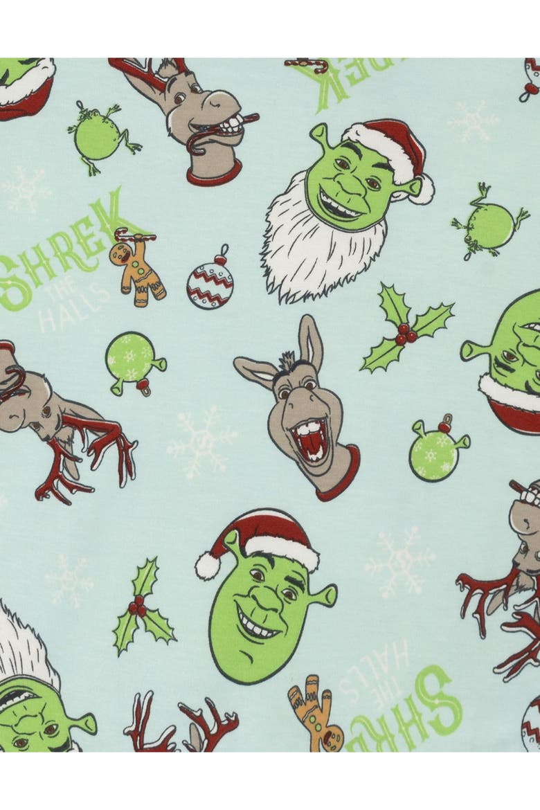 Shrek Fleece Sweatshirt and Pants Pajama Set, Alternate, color, Sky Blue Shrek