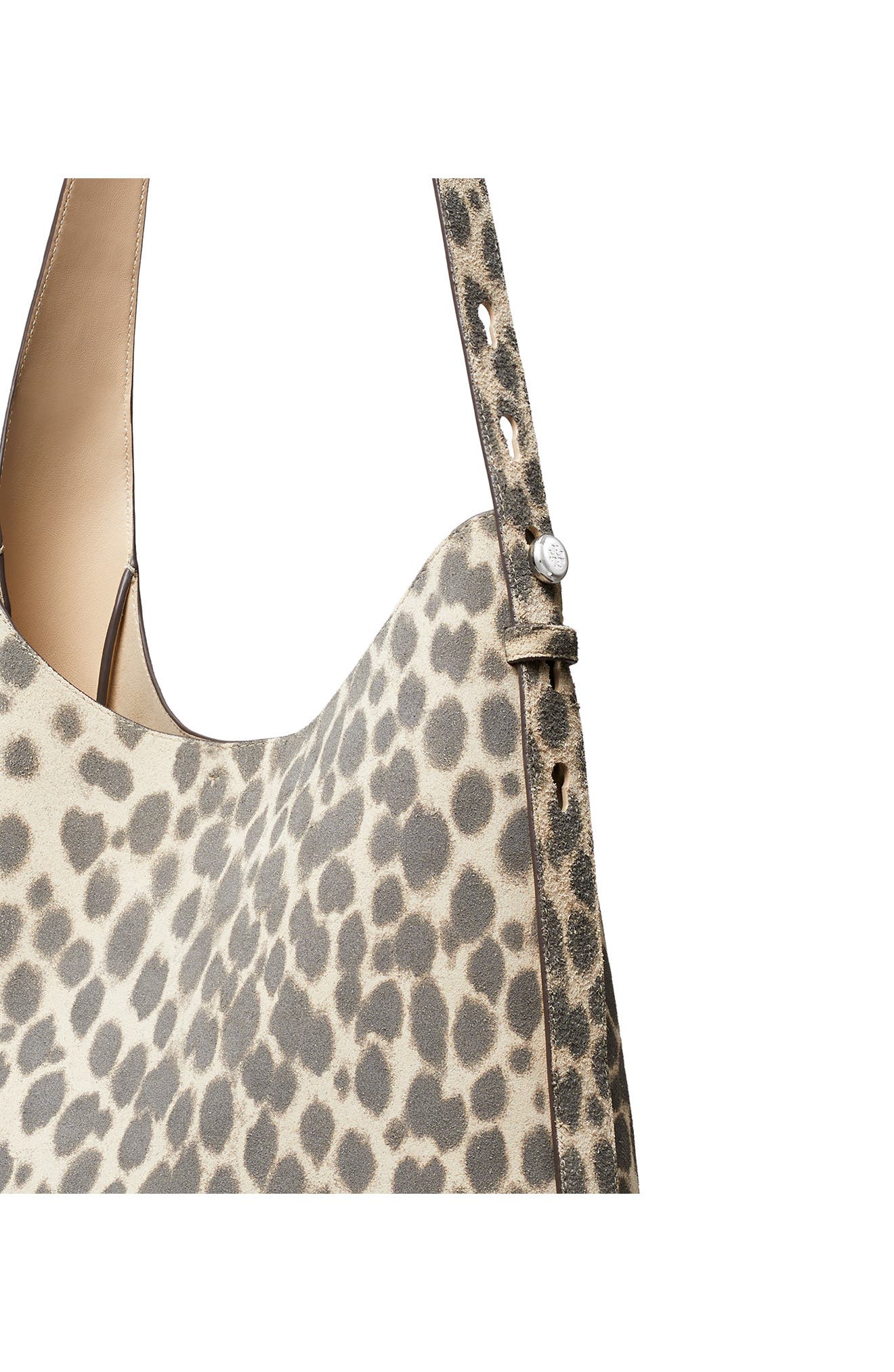 Suede Hobo Bag, Alternate, color, CHEETAH SPOTS
