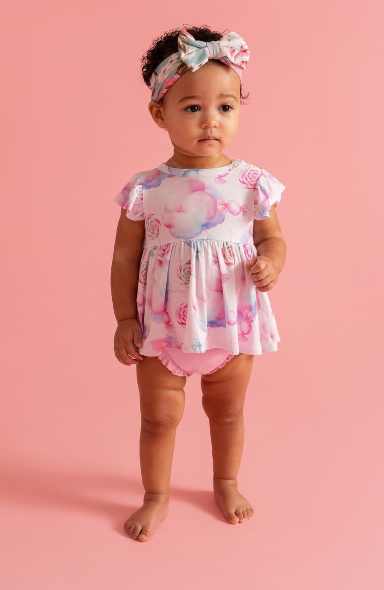 Posh Peanut Smocked Peplum & Bloomers Set, Alternate, color,